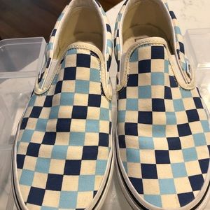 Checkerboard Vans-Blue
